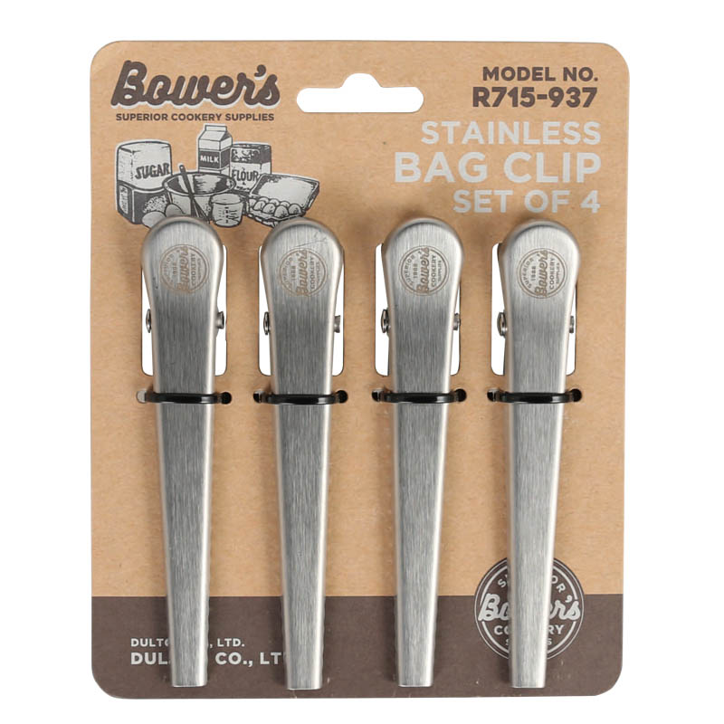 STAINLESS BAG CLIP SET OF 4