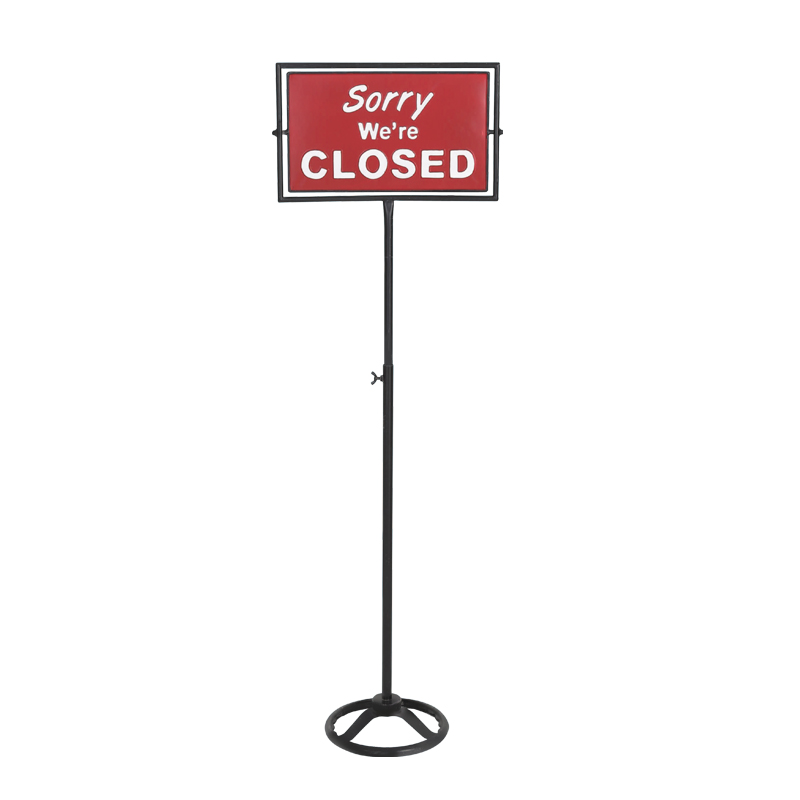 SPINNER SIGN STAND OPEN-CLOSED BLACK
