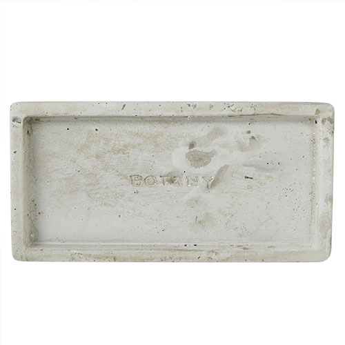 SOLID PLANTER RECTANGLE L ROUGH GRAY