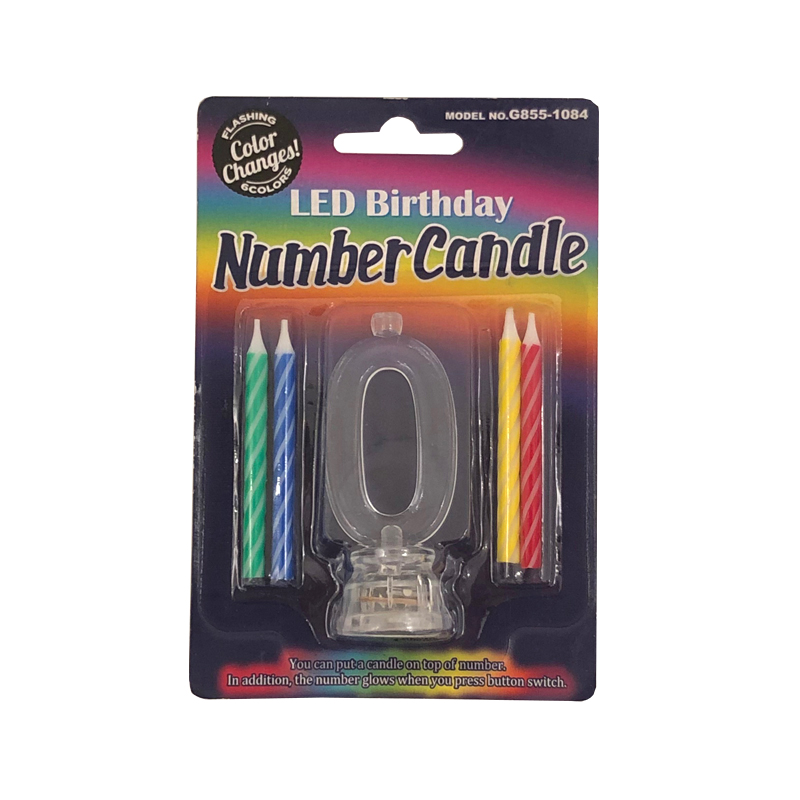 LED BIRTHDAY NUMBER CANDLE 0