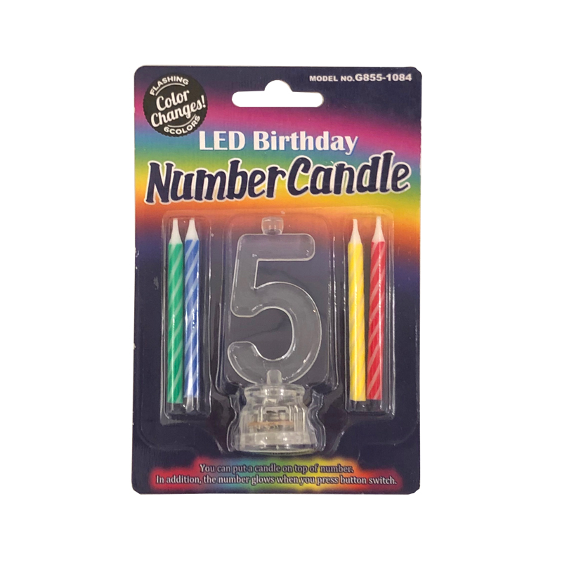 LED BIRTHDAY NUMBER CANDLE 5