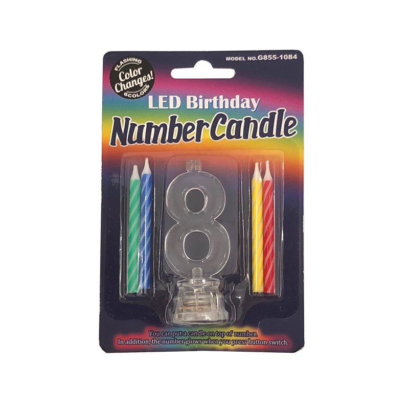 LED BIRTHDAY NUMBER CANDLE 8