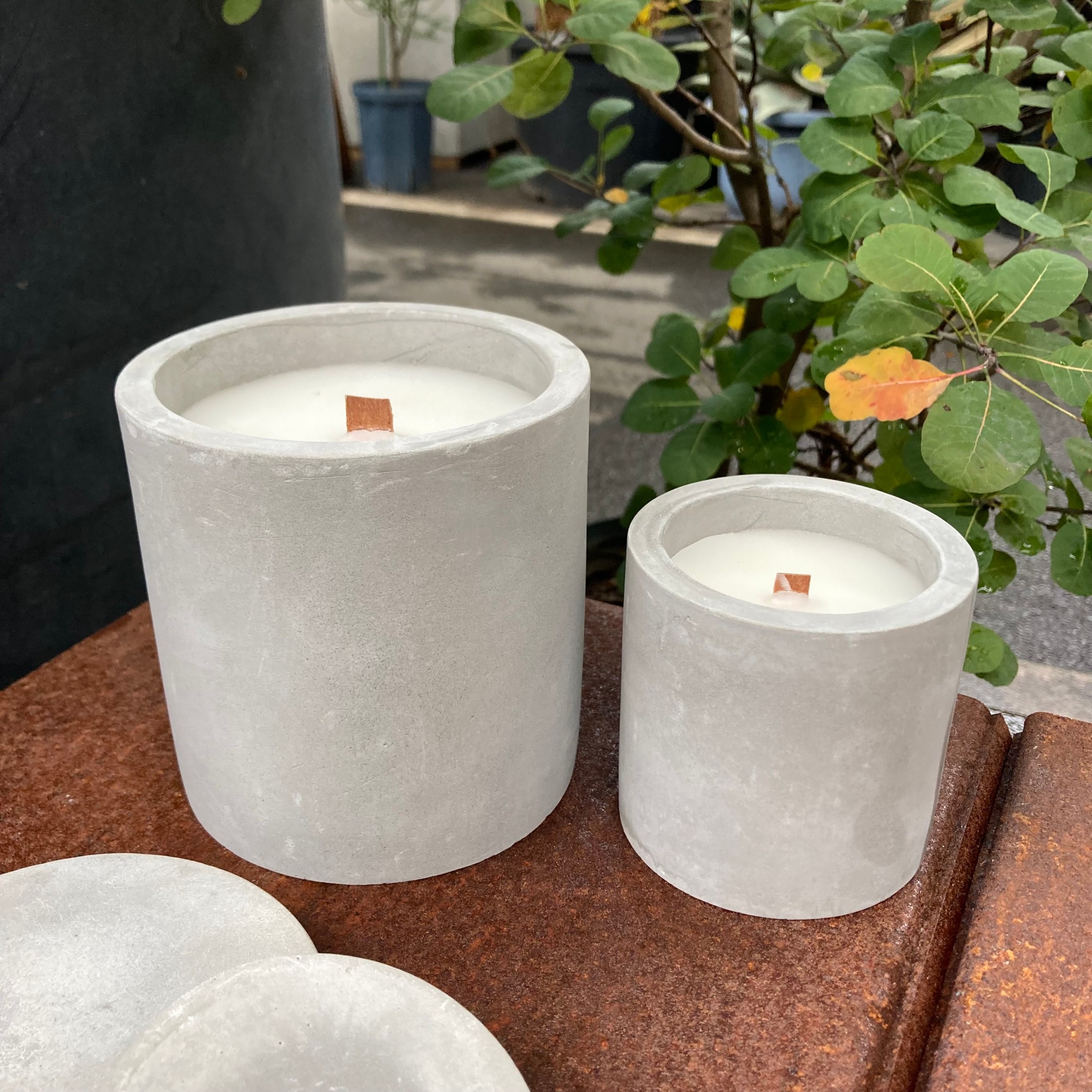 CEMENT CYLINDER CANDLE S
