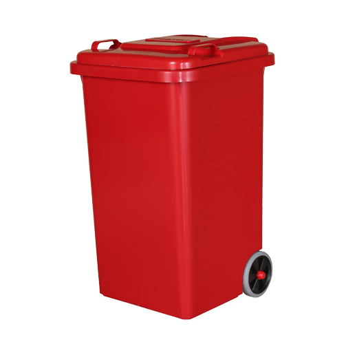 PLASTIC TRASH CAN 65L RED