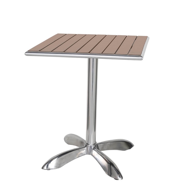 ALUMINUM CAFE TABLE SQUARE LBR