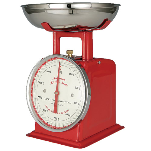 AMERICAN KITCHEN SCALE RED