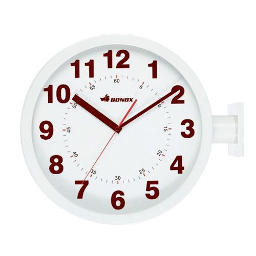 DOUBLE FACE WALL CLOCK IVORY
