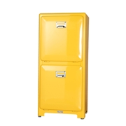 TRASH CAN DOUBLE DECKER YELLOW