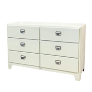 2 BY 3 METAL DRAWERS IVORY