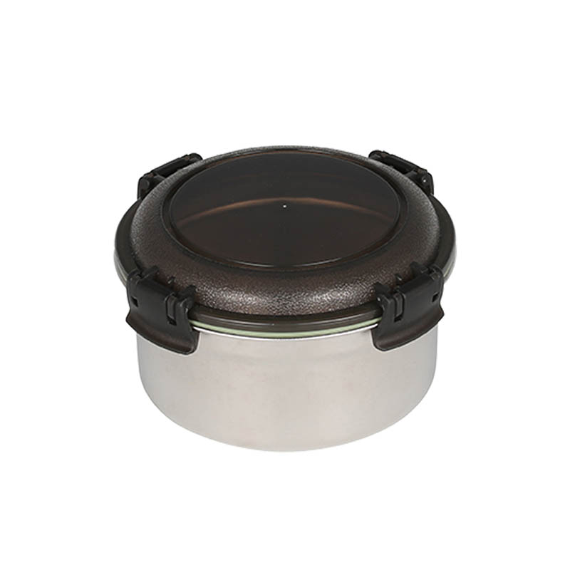 SS FOOD CONTAINER ROUND L SMOKE