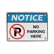 ENAMELED NOTICE SIGN NO PARKING